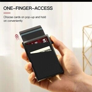 RFID pop up credit card cash storage wallet case fraud protection